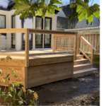 Custom Cedar Deck with Modern Cable Railing – Backyard Transformation
