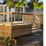 Custom Cedar Deck with Modern Cable Railing – Backyard Transformation
